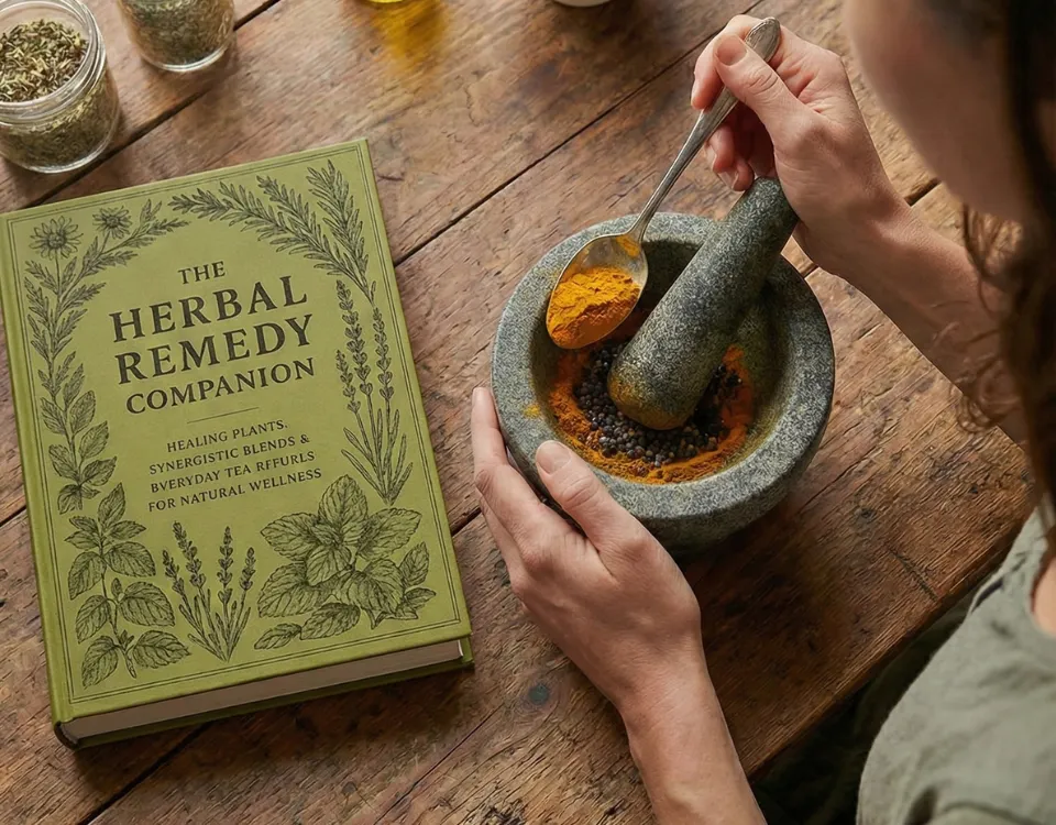 The Herbal Remedy Companion on a kitchen table